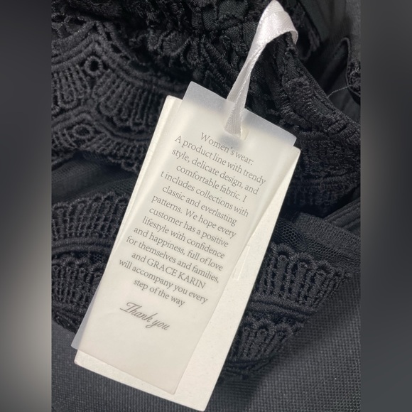 Sleeveless lace black evening dress - Picture 7 of 8